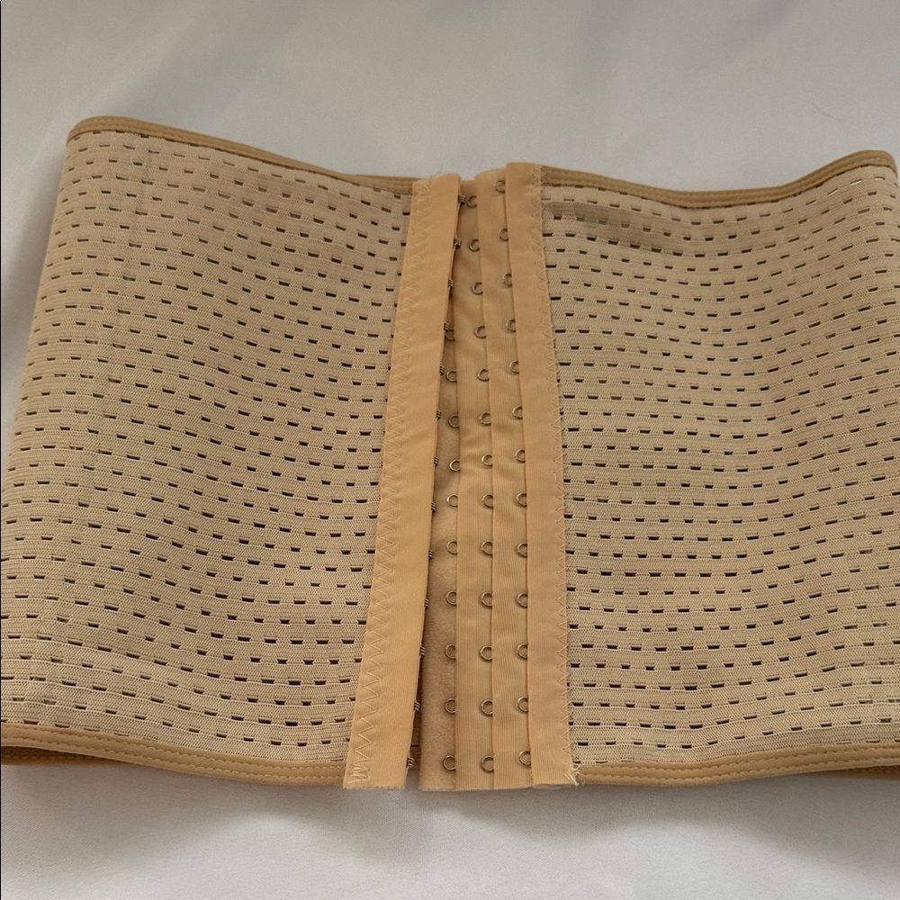 Beige Hook-and-Eye Waist Trainer medical grade XXL